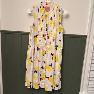 Kate Spade Lemon sleeveless shirt dress